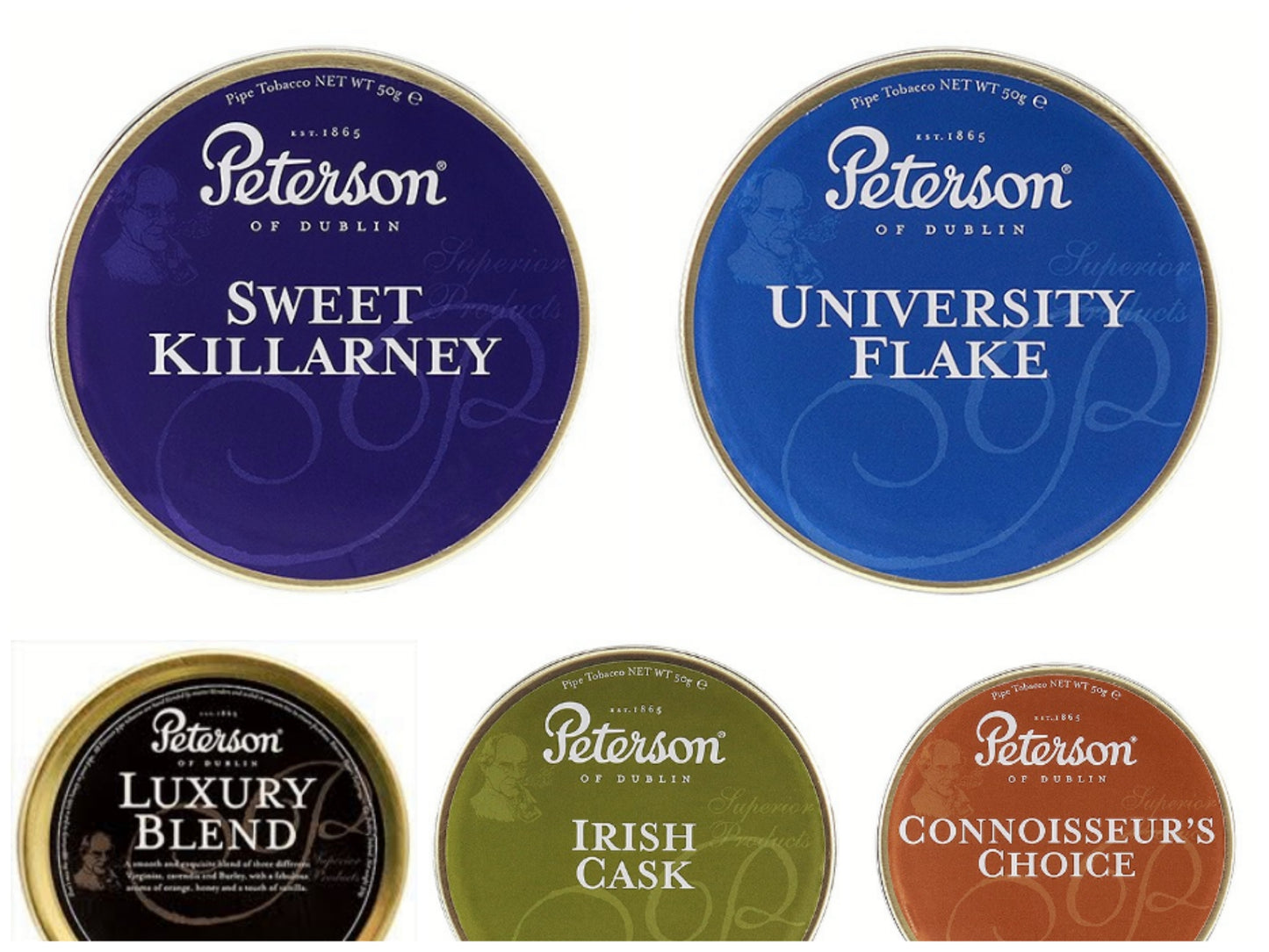 PETERSON PIPE TOBACCO TINS